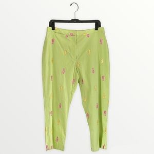 Lily Pulitzer Vintage Green Seahorse Capri Pants